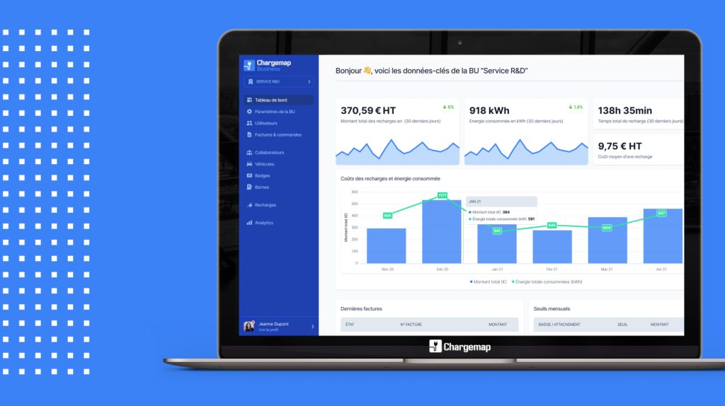 Solution logicielle Chargemap Business