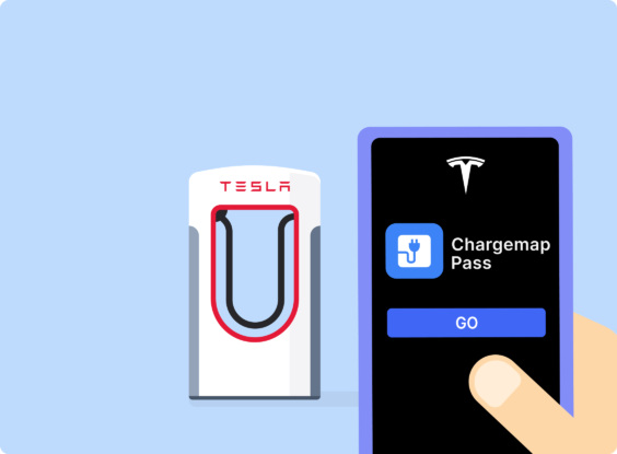 Lancement recharge superchargeur tesla avec Chargemap Pass Business