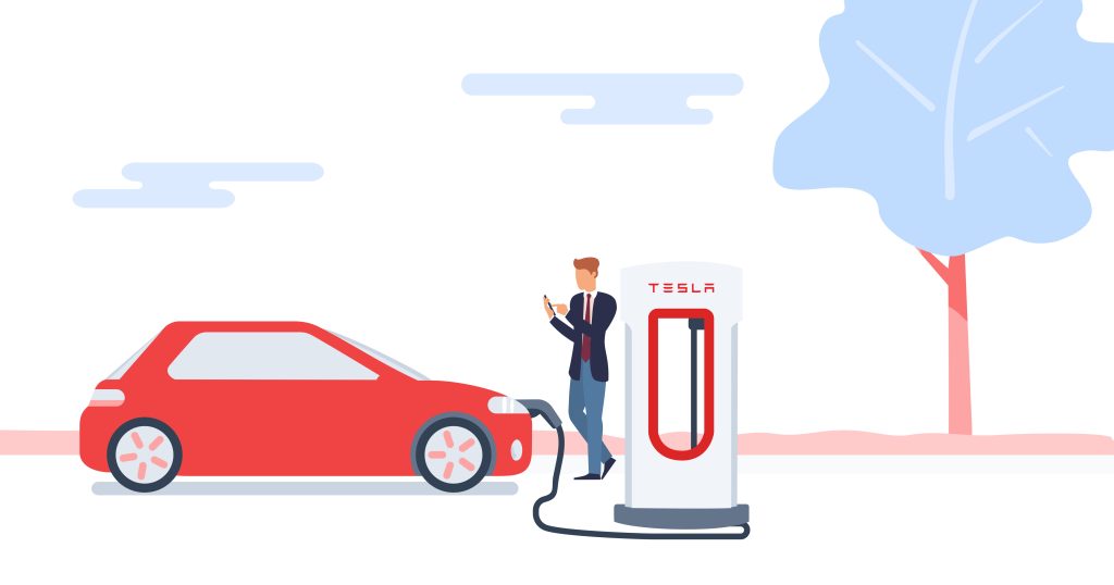 Utilisation bornes de recharge Tesla